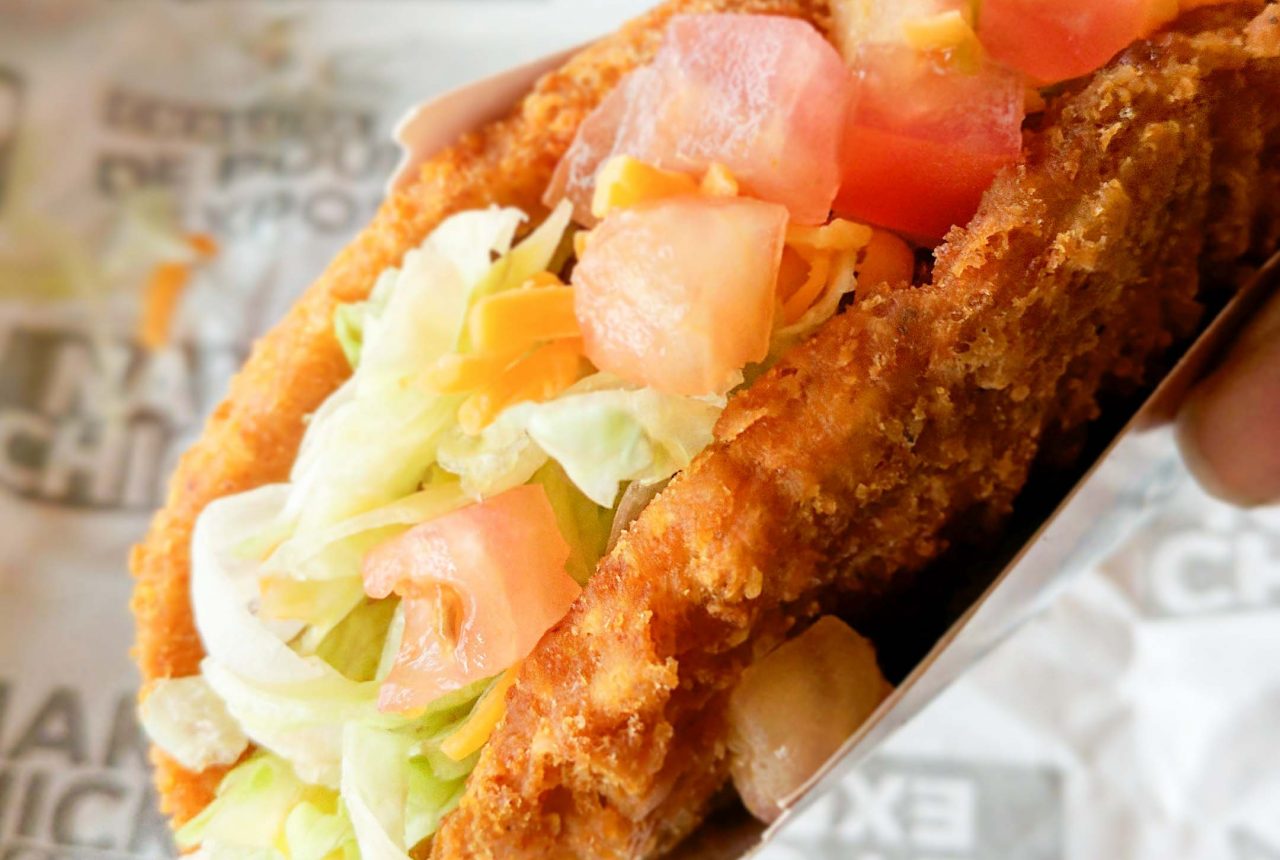 taco bell naked chicken chalupa.